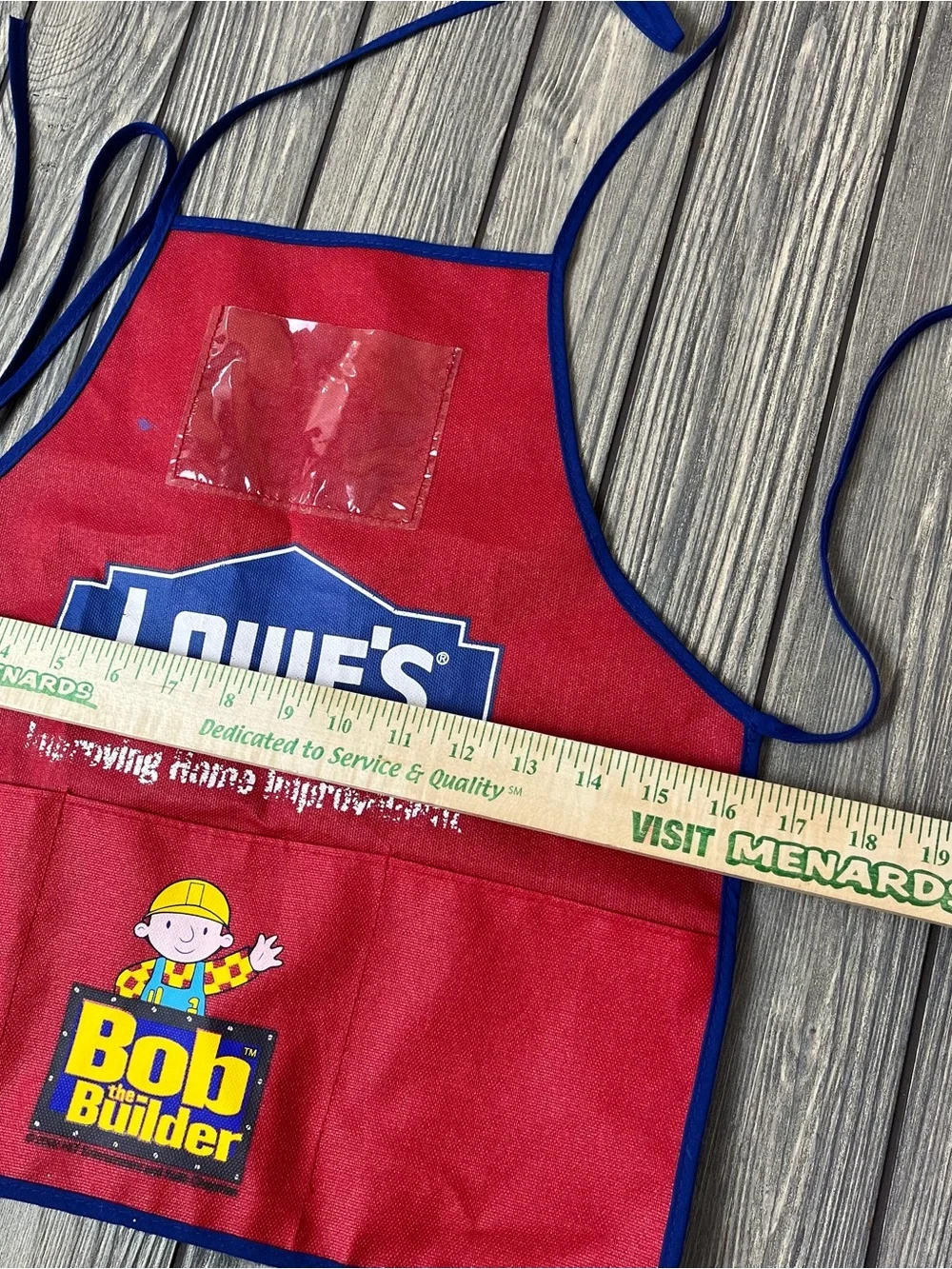 Vintage Lowe's x Bob the Builder Kids Red Apron Vest